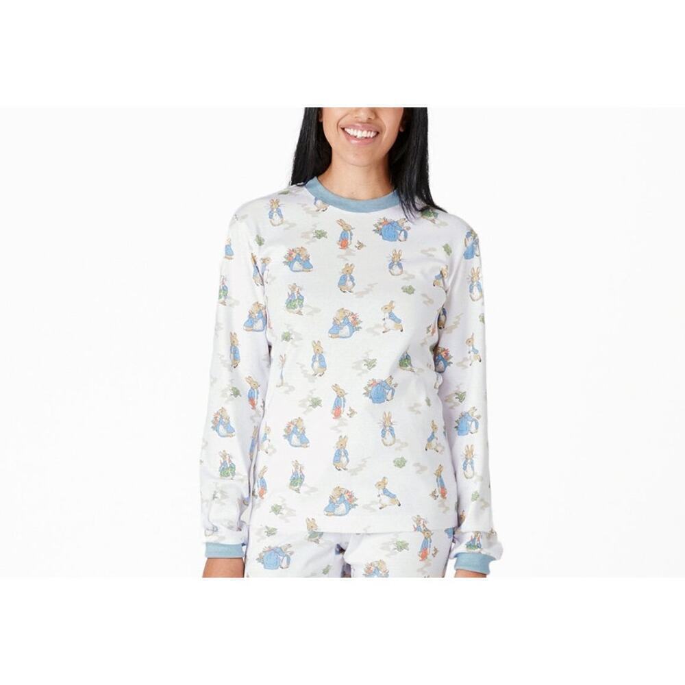 Pottery Barn Kids Peter Rabbit Adult S Pajama Top 100% Organic Cotton Lounge - Picture 2 of 7